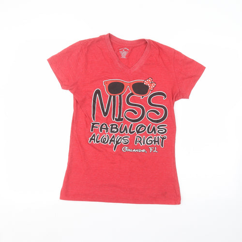 eagle apparel Girls Red   Basic T-Shirt Size L