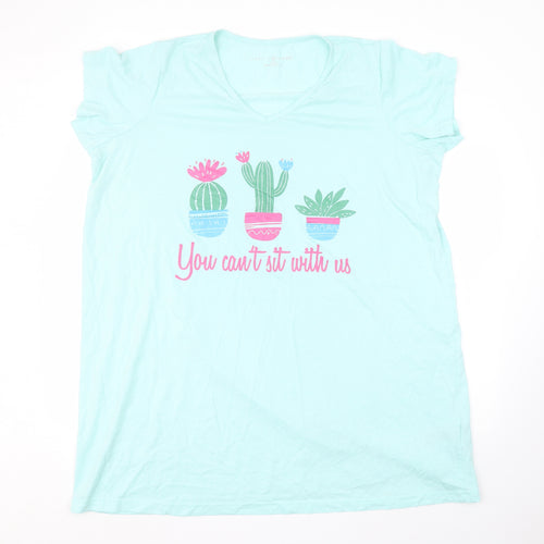 Preworn Womens Blue   Basic T-Shirt Size 24