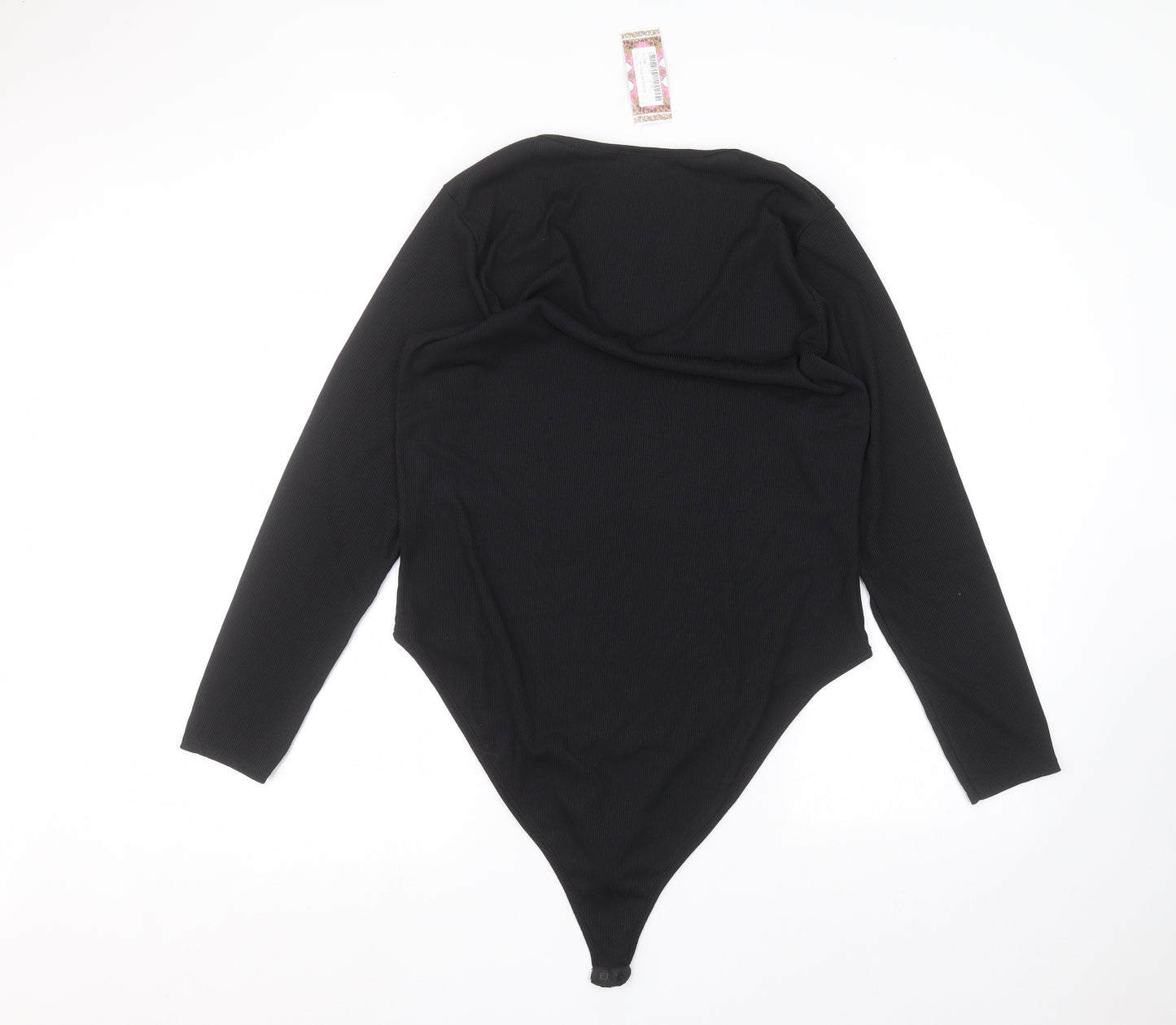 Boohoo Womens Black   Bodysuit One-Piece Size 22