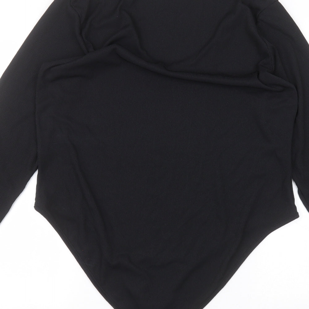 Boohoo Womens Black   Bodysuit One-Piece Size 22