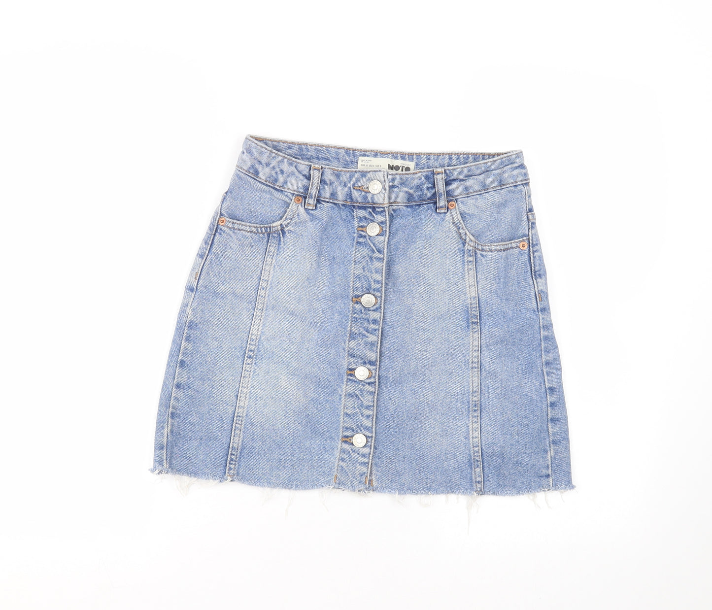 Topshop Womens Blue   A-Line Skirt Size 8
