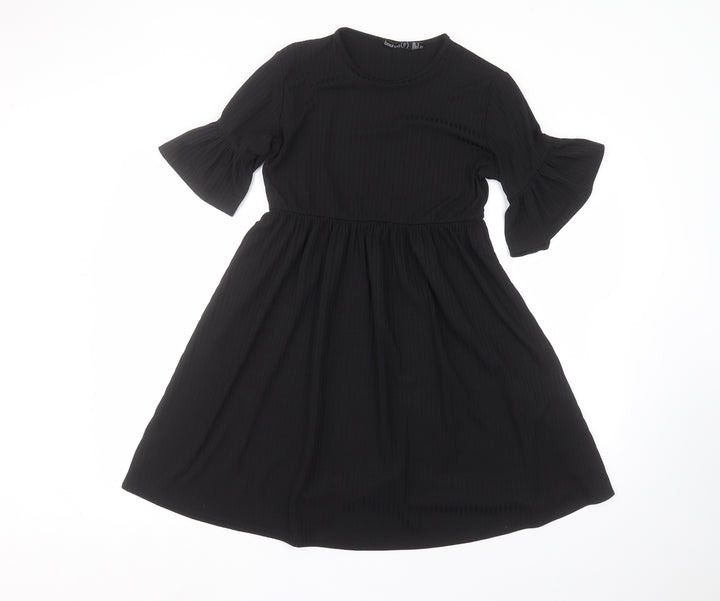 Boohoo Womens Black A-Line Size 8