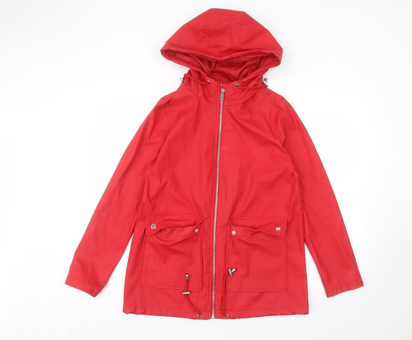 New Look Womens Red   Rain Coat Coat Size 8