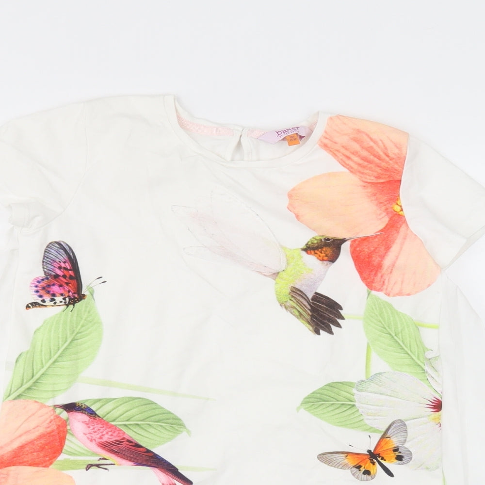 Ted Baker Girls White Floral  Basic T-Shirt Size 11-12 Years