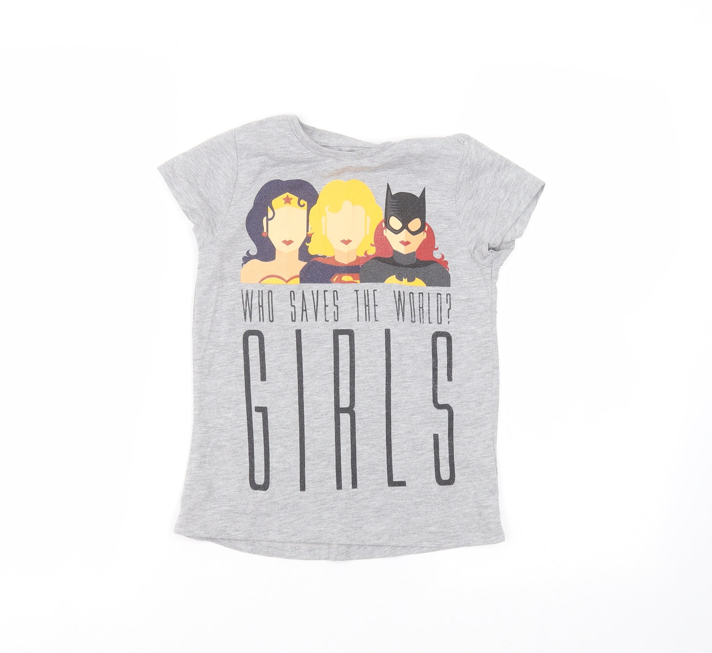 TU Girls Grey   Basic T-Shirt Size 7 Years