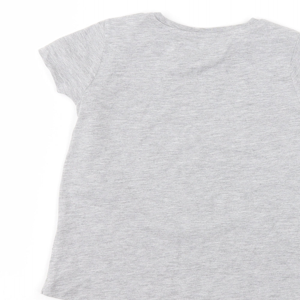 TU Girls Grey   Basic T-Shirt Size 7 Years