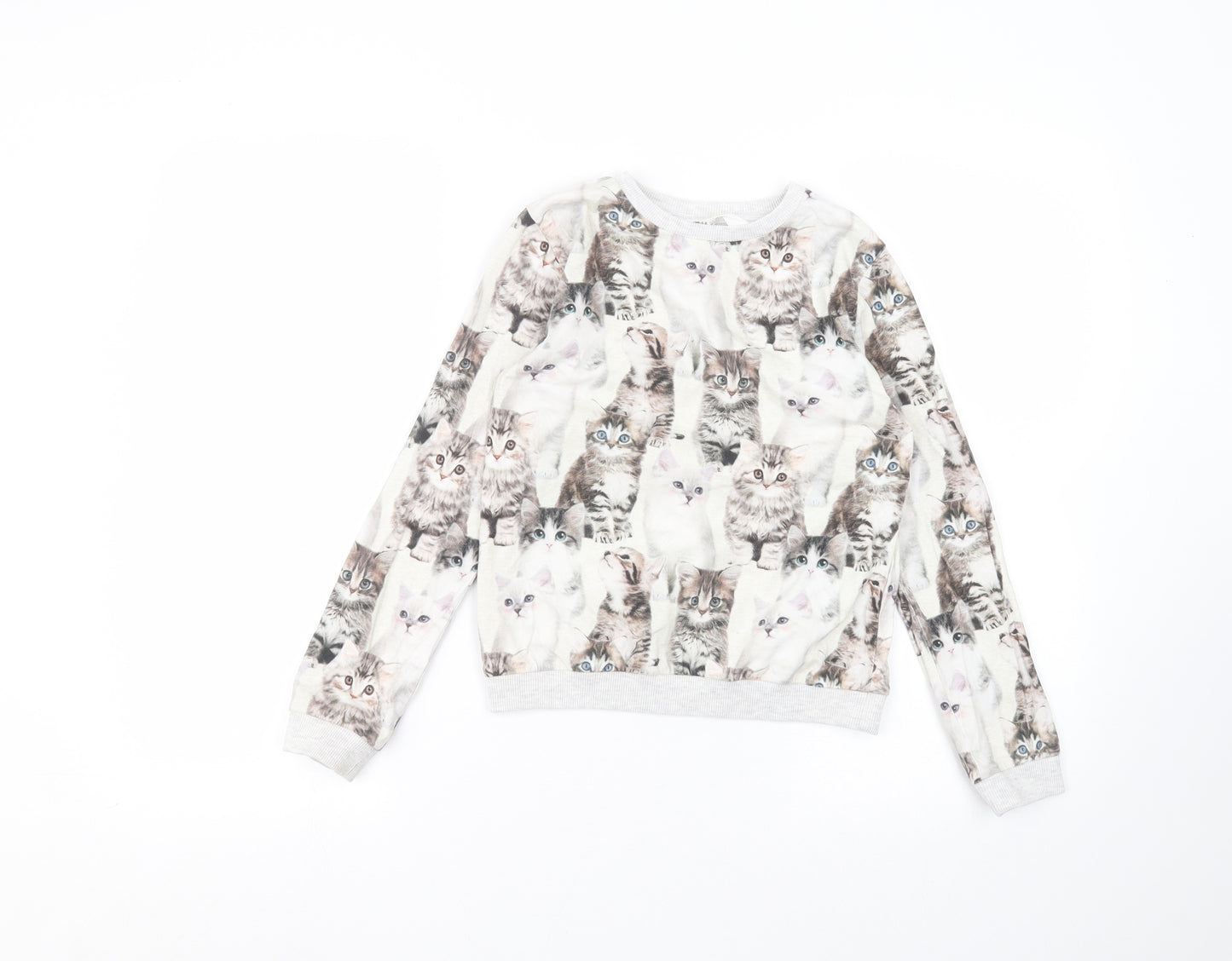 H&M Girls Grey   Basic T-Shirt Size 9-10 Years