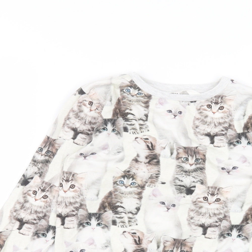 H&M Girls Grey   Basic T-Shirt Size 9-10 Years