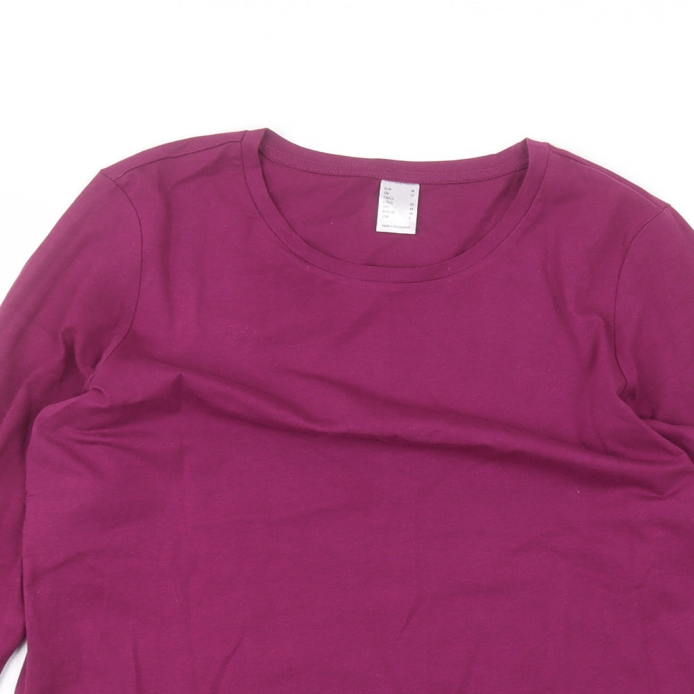 Preworn Womens Purple   Basic T-Shirt Size 12