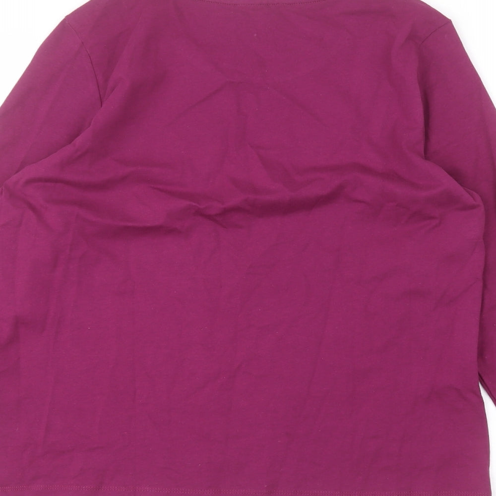 Preworn Womens Purple   Basic T-Shirt Size 12