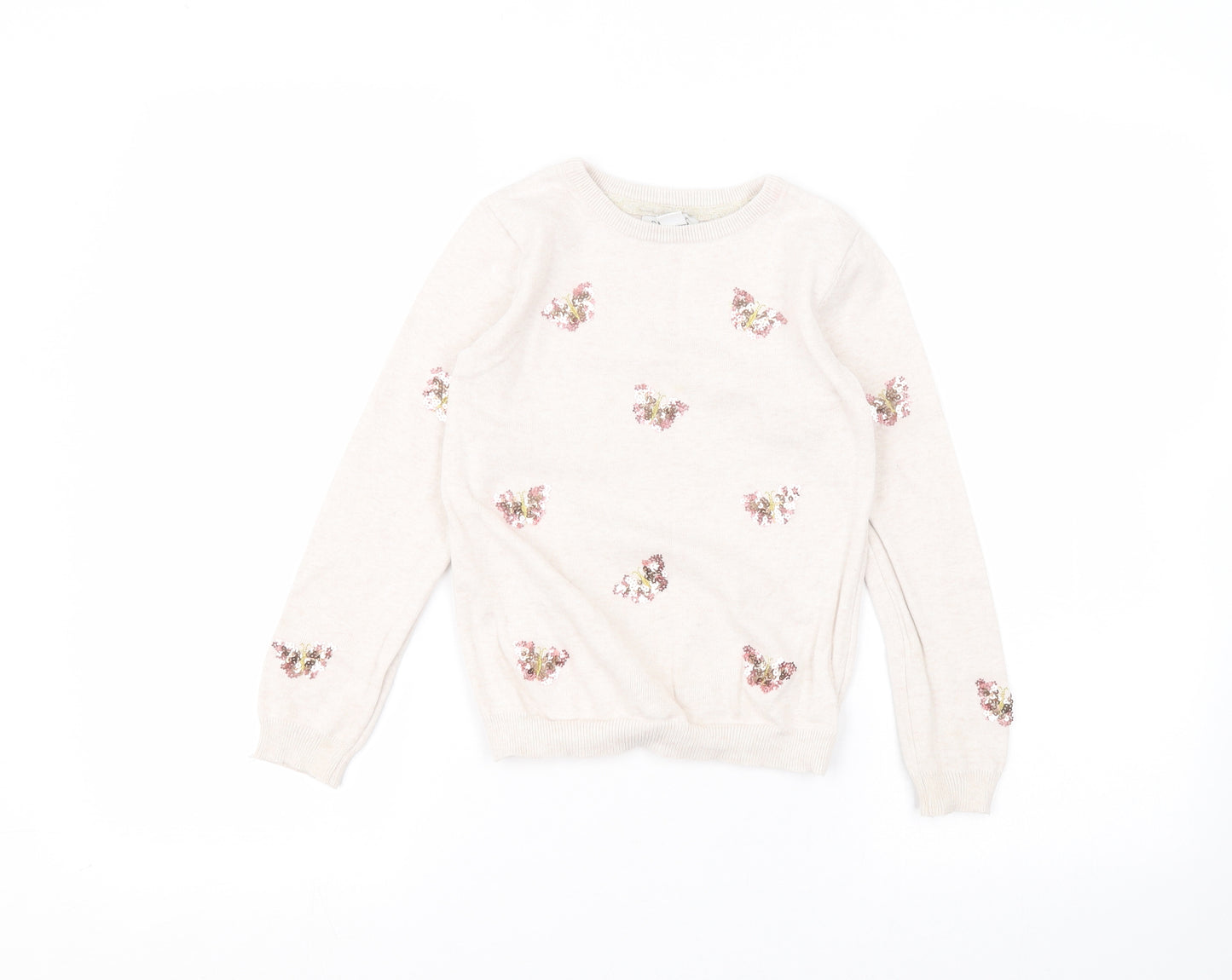 Primark Girls Beige   Basic T-Shirt Size 7-8 Years