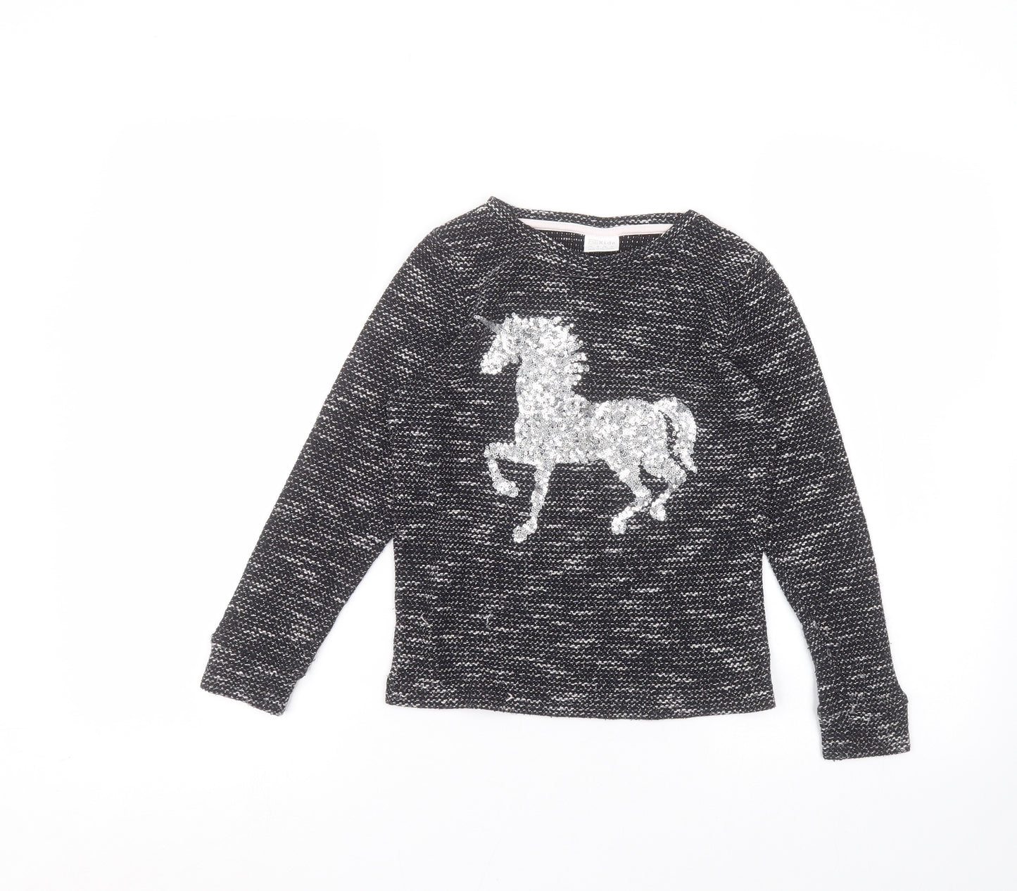 F&F Girls Black   Basic T-Shirt Size 8-9 Years