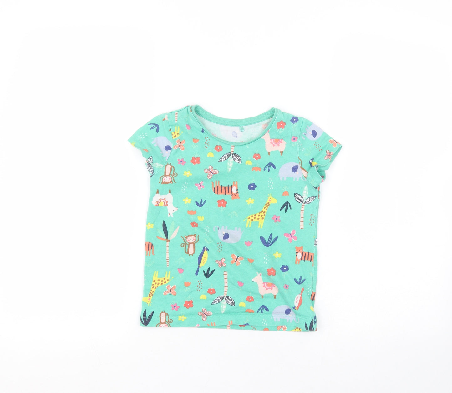 George Girls Green   Basic T-Shirt Size 5-6 Years