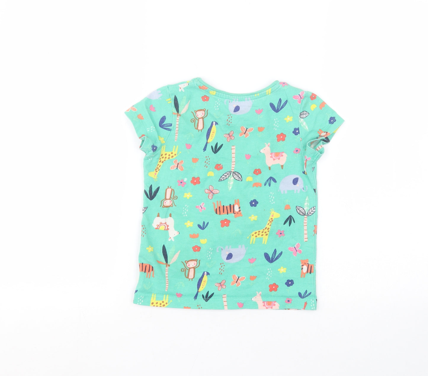 George Girls Green   Basic T-Shirt Size 5-6 Years