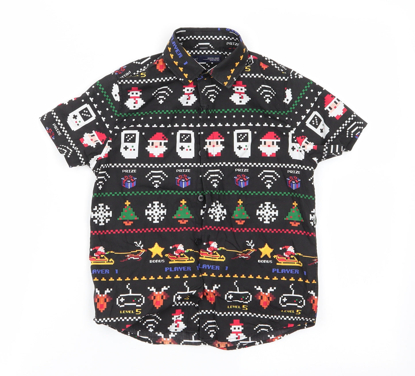 NEXT Boys Black   Basic Button-Up Size 6 Years  - Christmas shirt