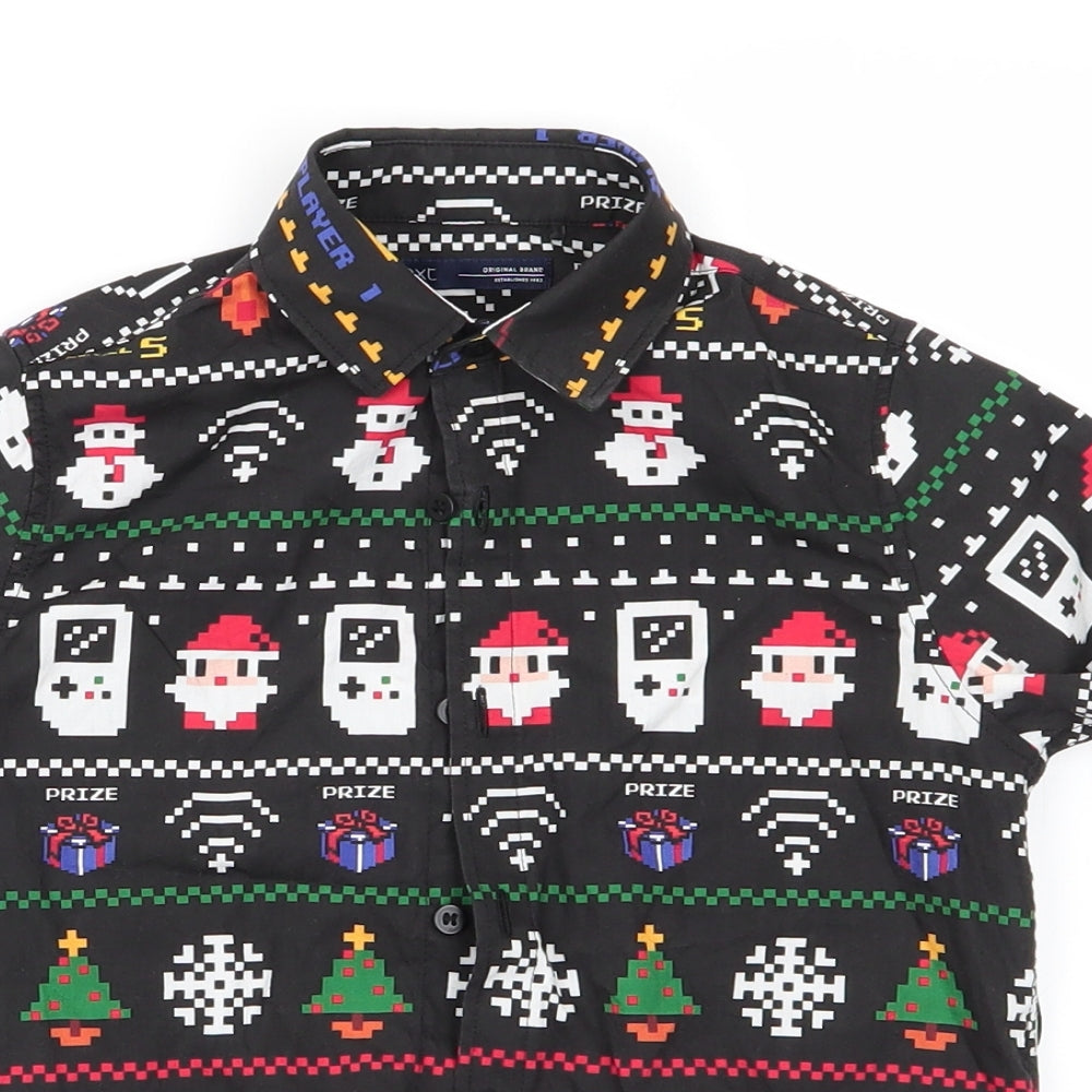 NEXT Boys Black   Basic Button-Up Size 6 Years  - Christmas shirt