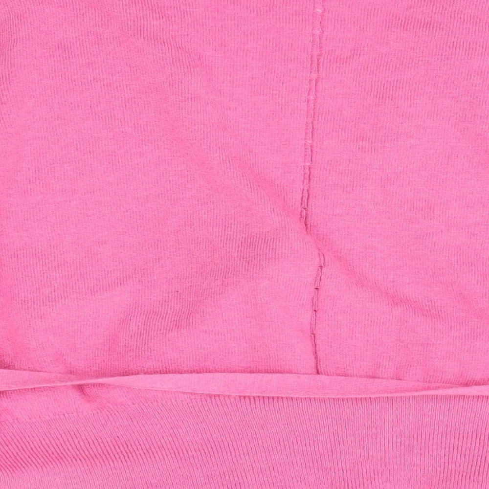 NEXT Womens Pink   Cardigan Jumper Size 12  - Wrap Style Cardigan Frilled Cuffs