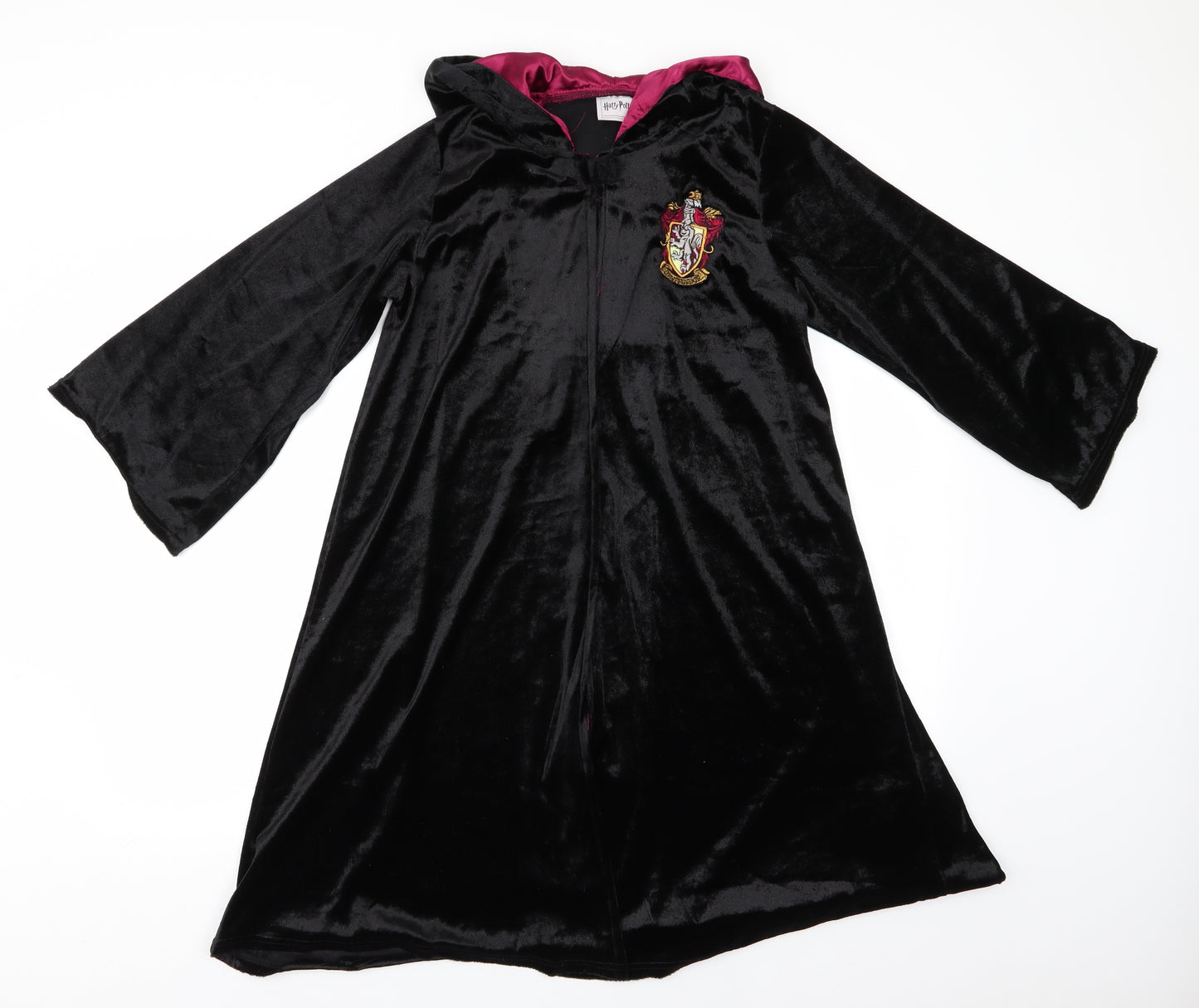 Rubies Costume Co Boys Black Solid Velvet  Robe Size 9-10 Years  - Harry Potter Cloak style robe
