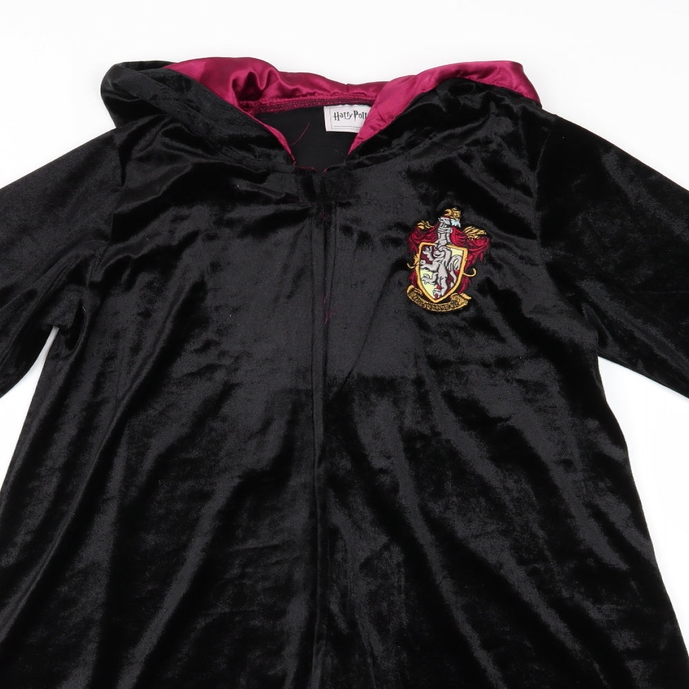 Rubies Costume Co Boys Black Solid Velvet  Robe Size 9-10 Years  - Harry Potter Cloak style robe