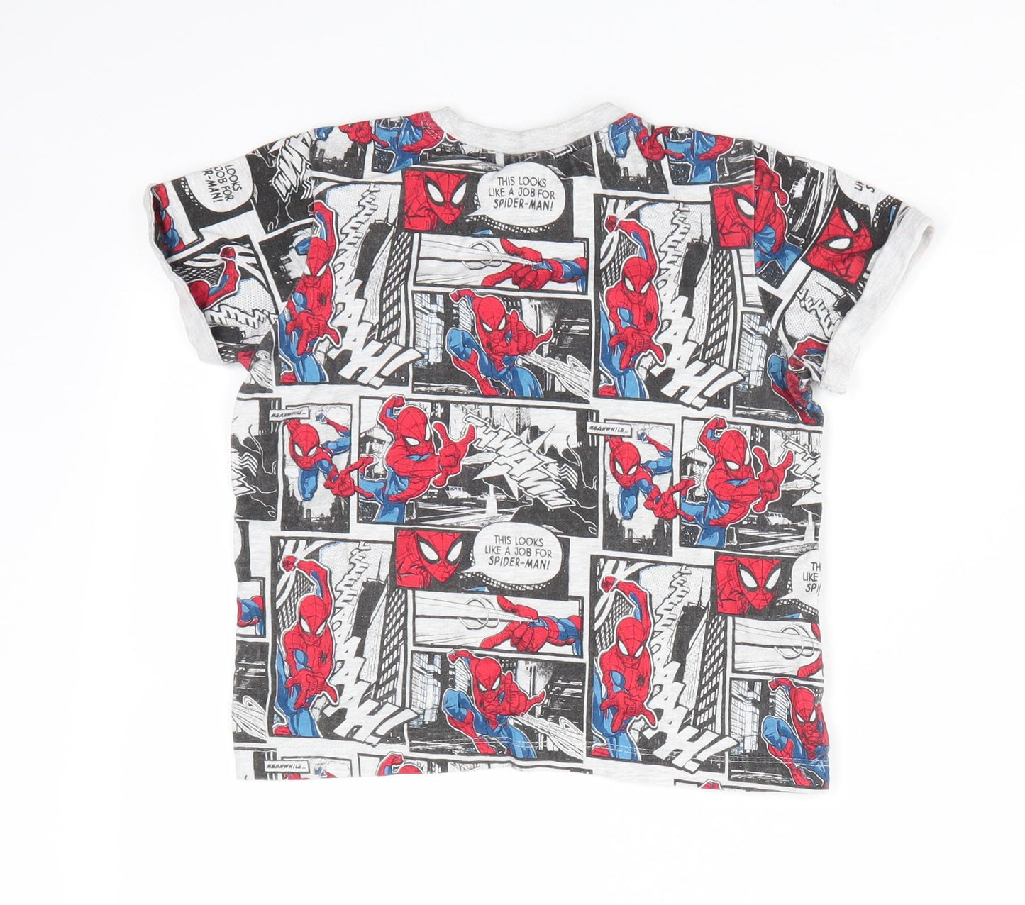 Marvel Boys Grey   Basic T-Shirt Size 5-6 Years  - Spdierman