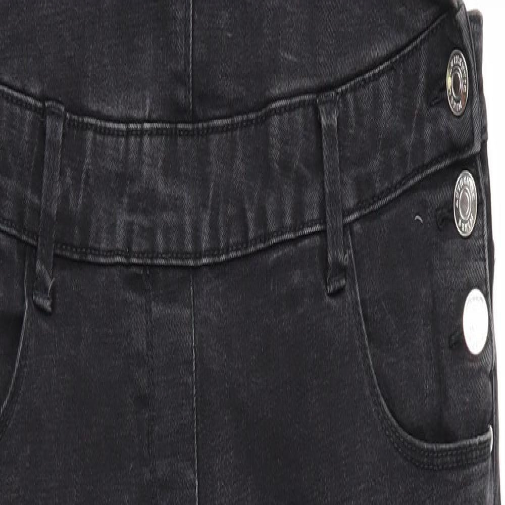 Denim by Matalan Womens Black   Dungaree One-Piece Size 12 L29 in - Distressed Denim