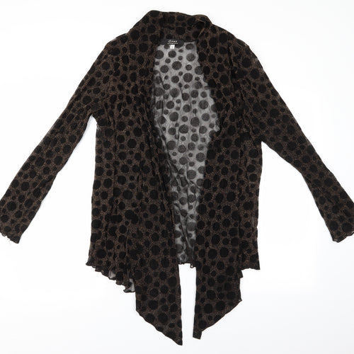 Cruz Essentials Womens Black Polka Dot  Jacket  Size XL  - Waterfall Jacket Gold Glitter effect