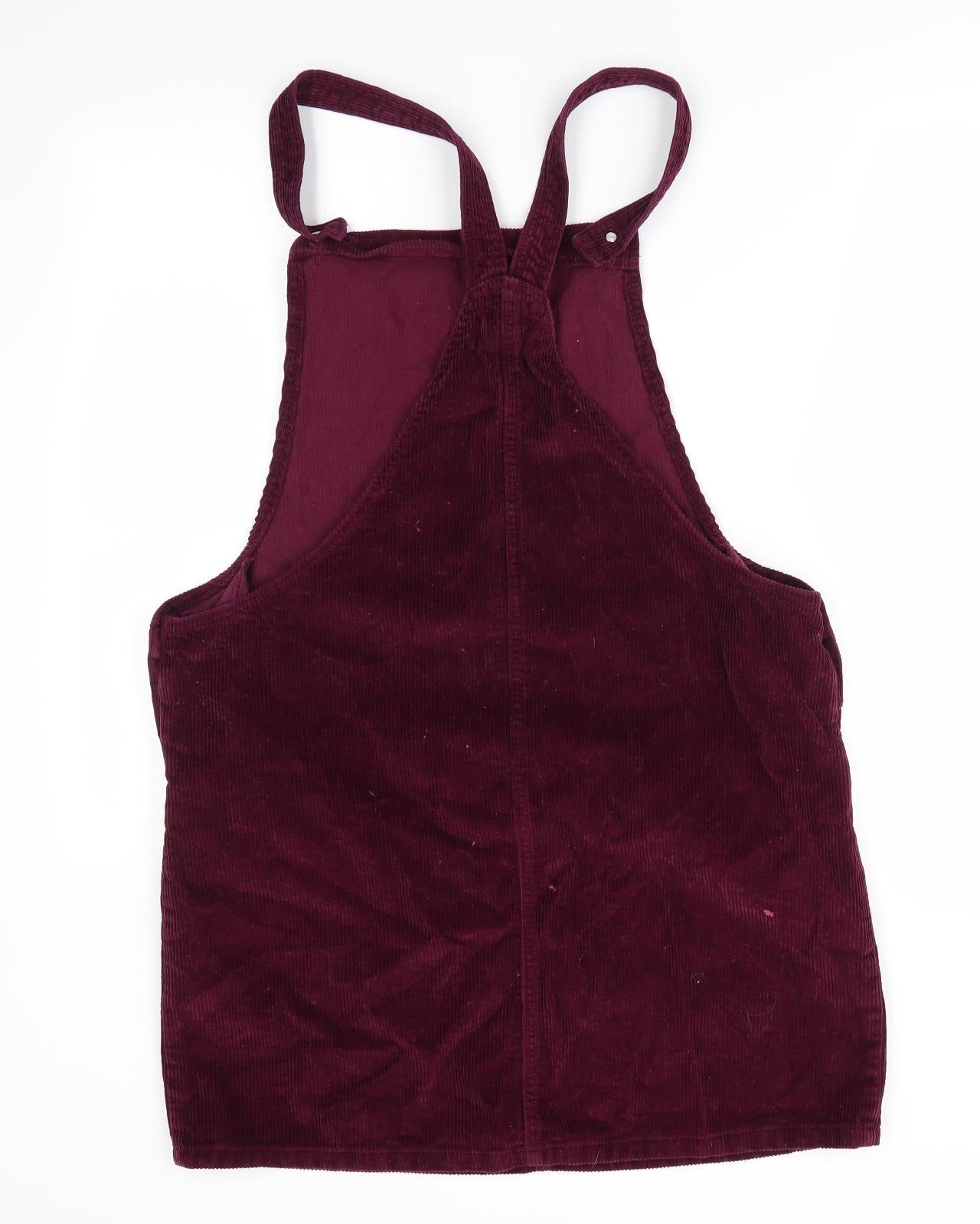 Papaya Womens Purple  Corduroy Pinafore/Dungaree Dress  Size 14