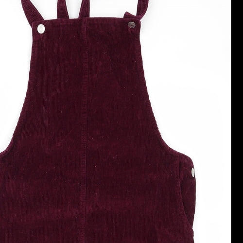 Papaya Womens Purple  Corduroy Pinafore/Dungaree Dress  Size 14