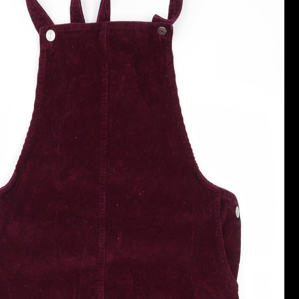 Papaya Womens Purple  Corduroy Pinafore/Dungaree Dress  Size 14