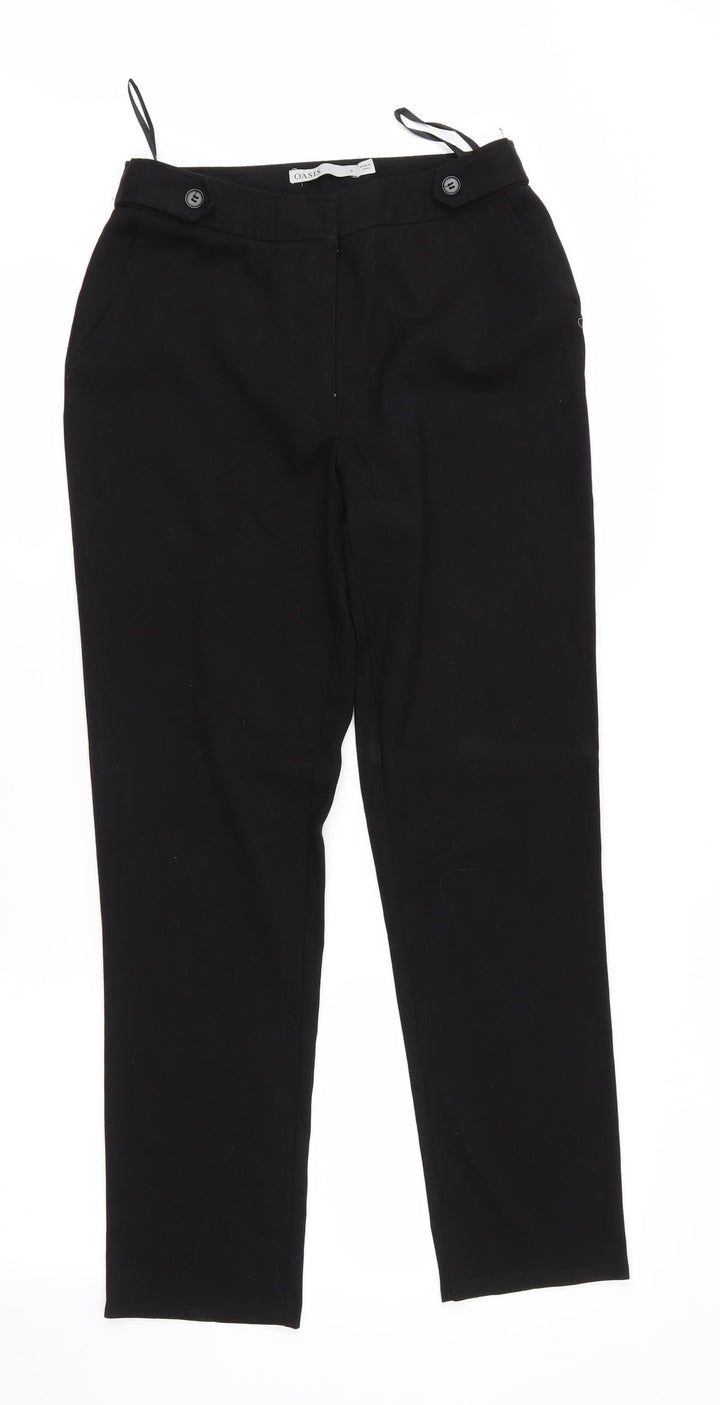 Oasis Womens Black Trousers Size 8 L27.5 in