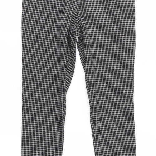 Papaya Womens Black Check  Jegging Trousers Size 10 L26 in - Small check