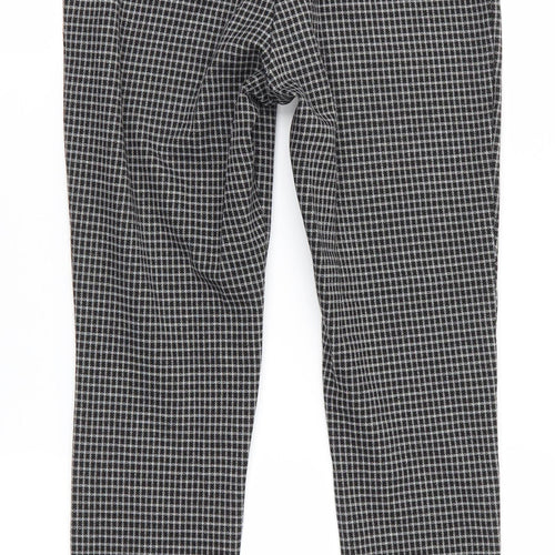 Papaya Womens Black Check  Jegging Trousers Size 10 L26 in - Small check