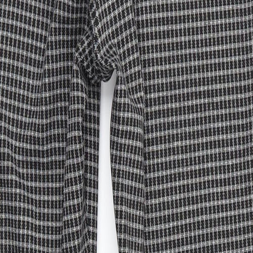 Papaya Womens Black Check  Jegging Trousers Size 10 L26 in - Small check