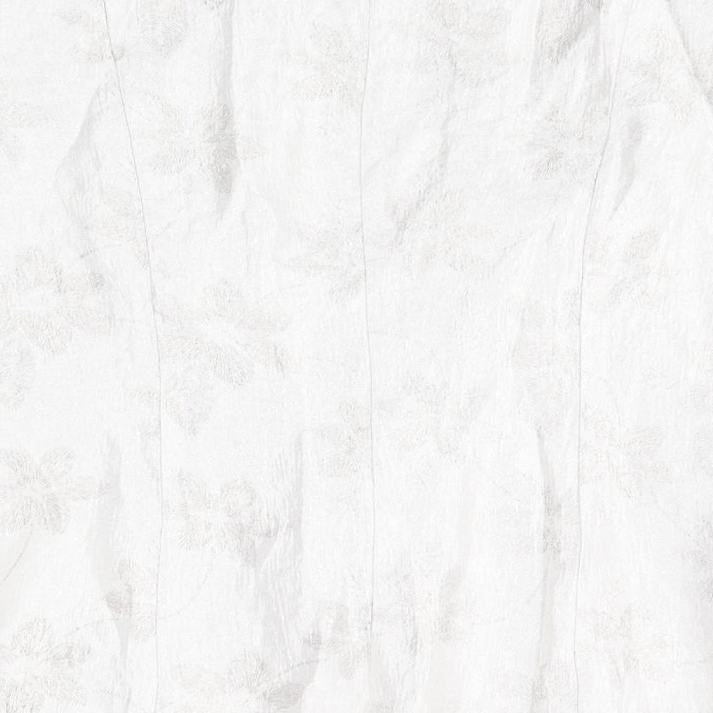 Jacques Vert Womens Silver Floral  Jacket  Size 10  - Subtle shimmer effect