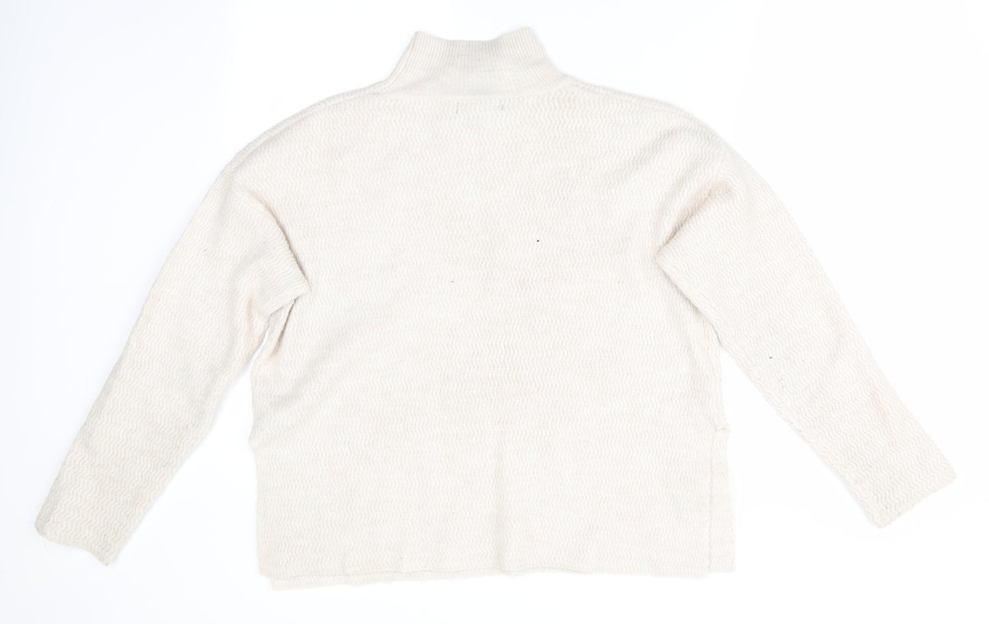 Primark Womens Beige   Pullover Jumper Size S  - Vented side hem Oatmeal