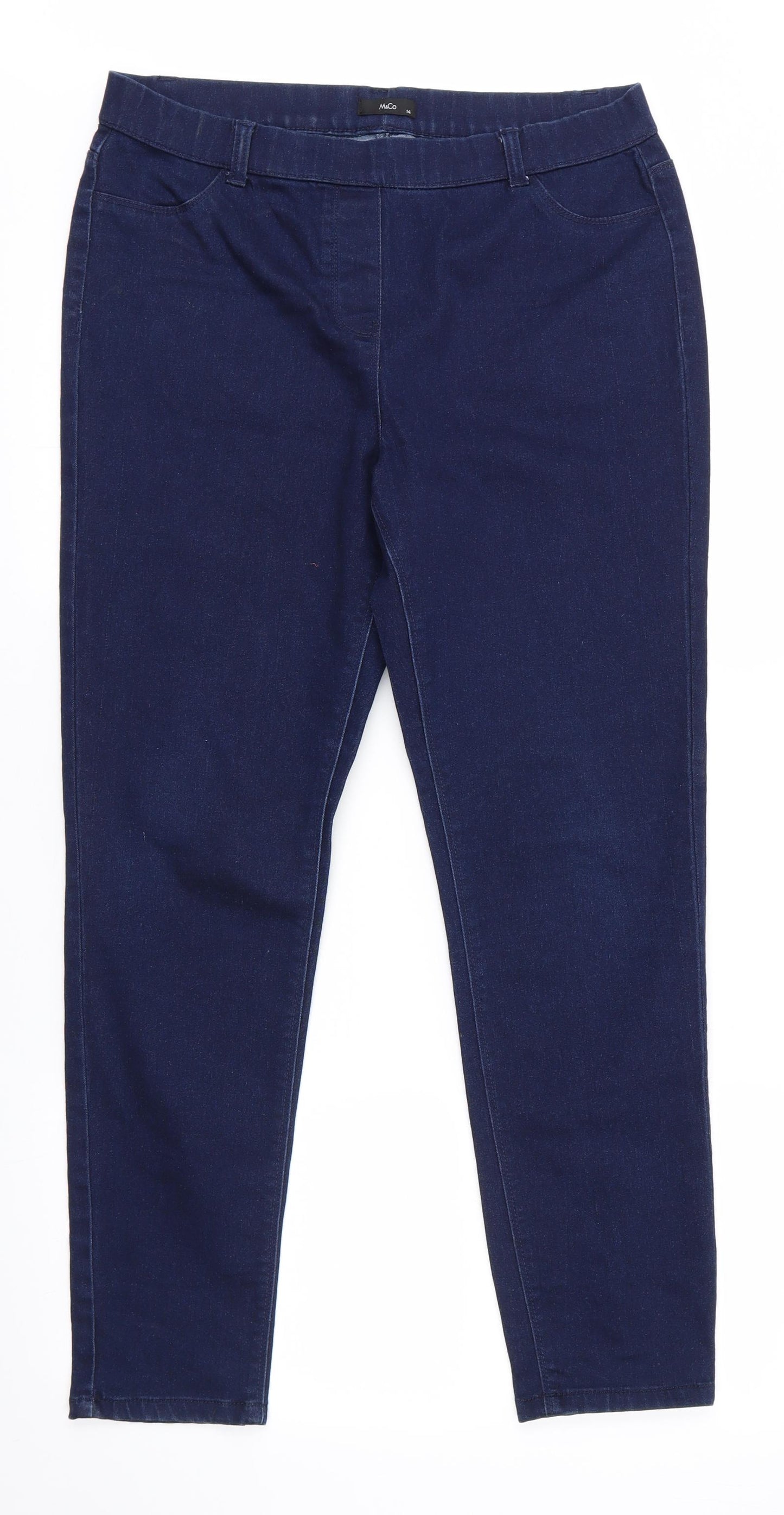 M&Co Womens Blue   Jegging Jeans Size 14 L28 in