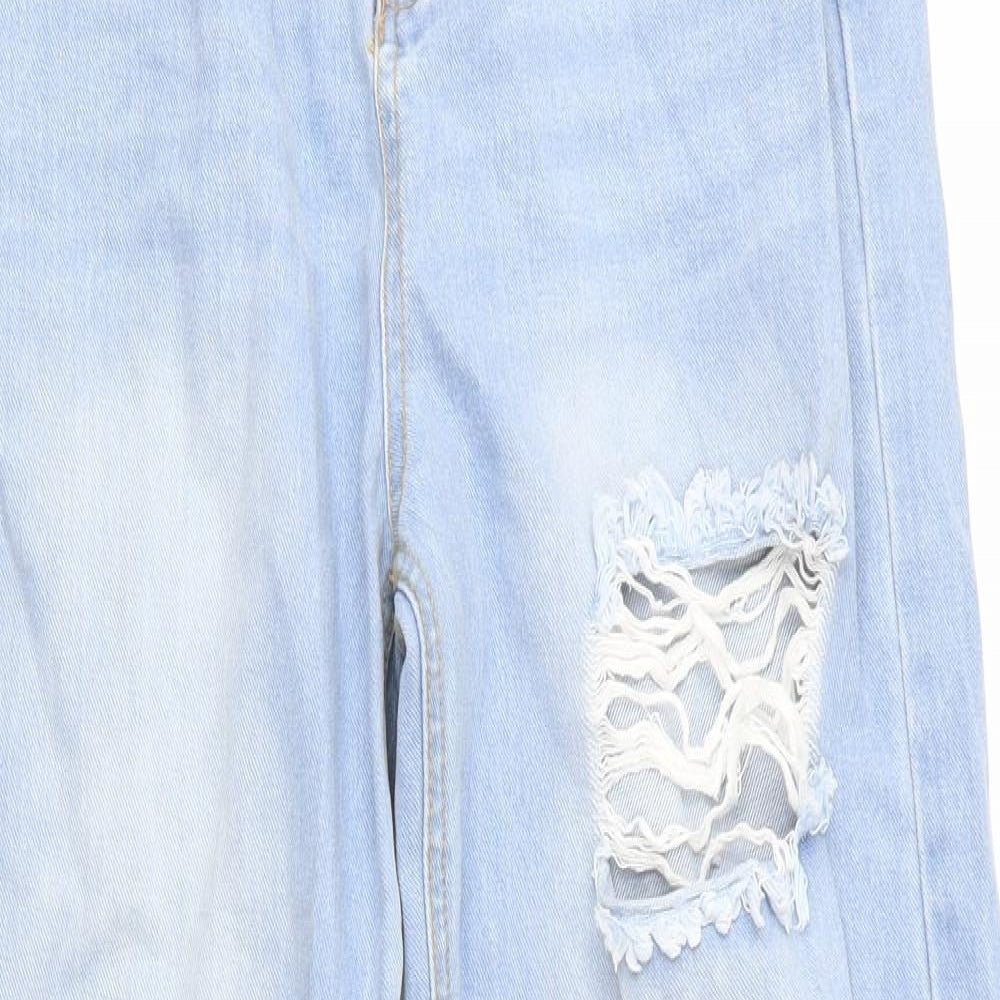 I SAW IT FIRST Womens Blue   Straight Jeans Size 10 L31 in - Wide Legged