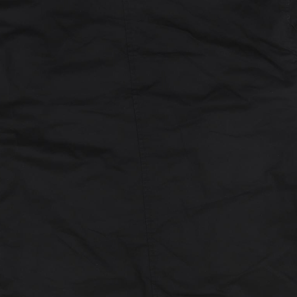 TU Mens Black   Overcoat Coat Size L