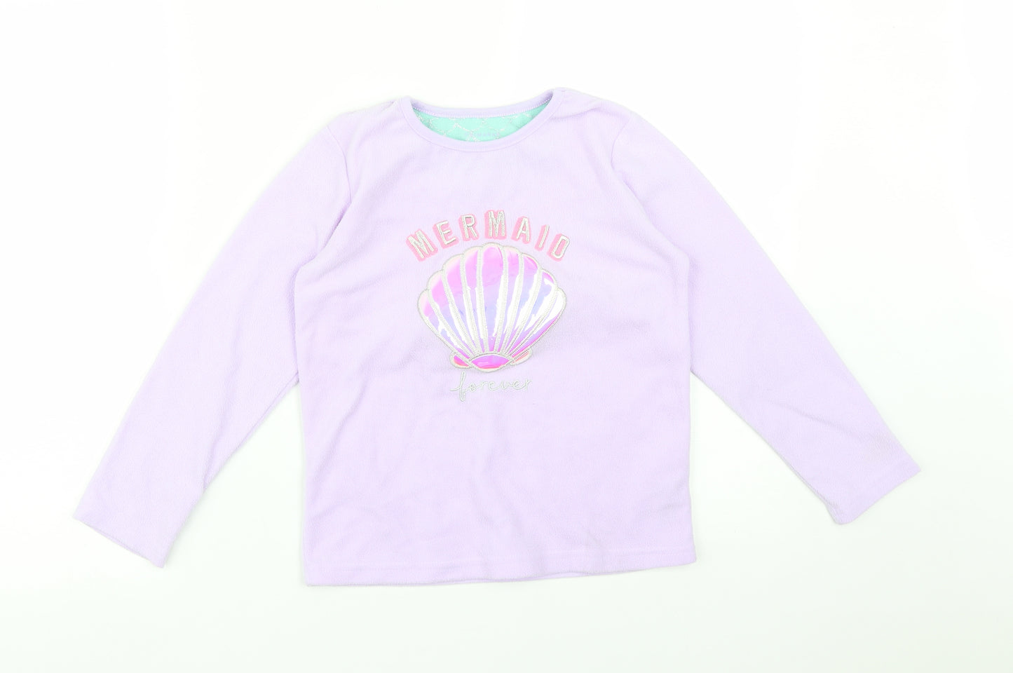 Primark Girls Purple Solid   Pyjama Top Size 7-8 Years  - MERMAID