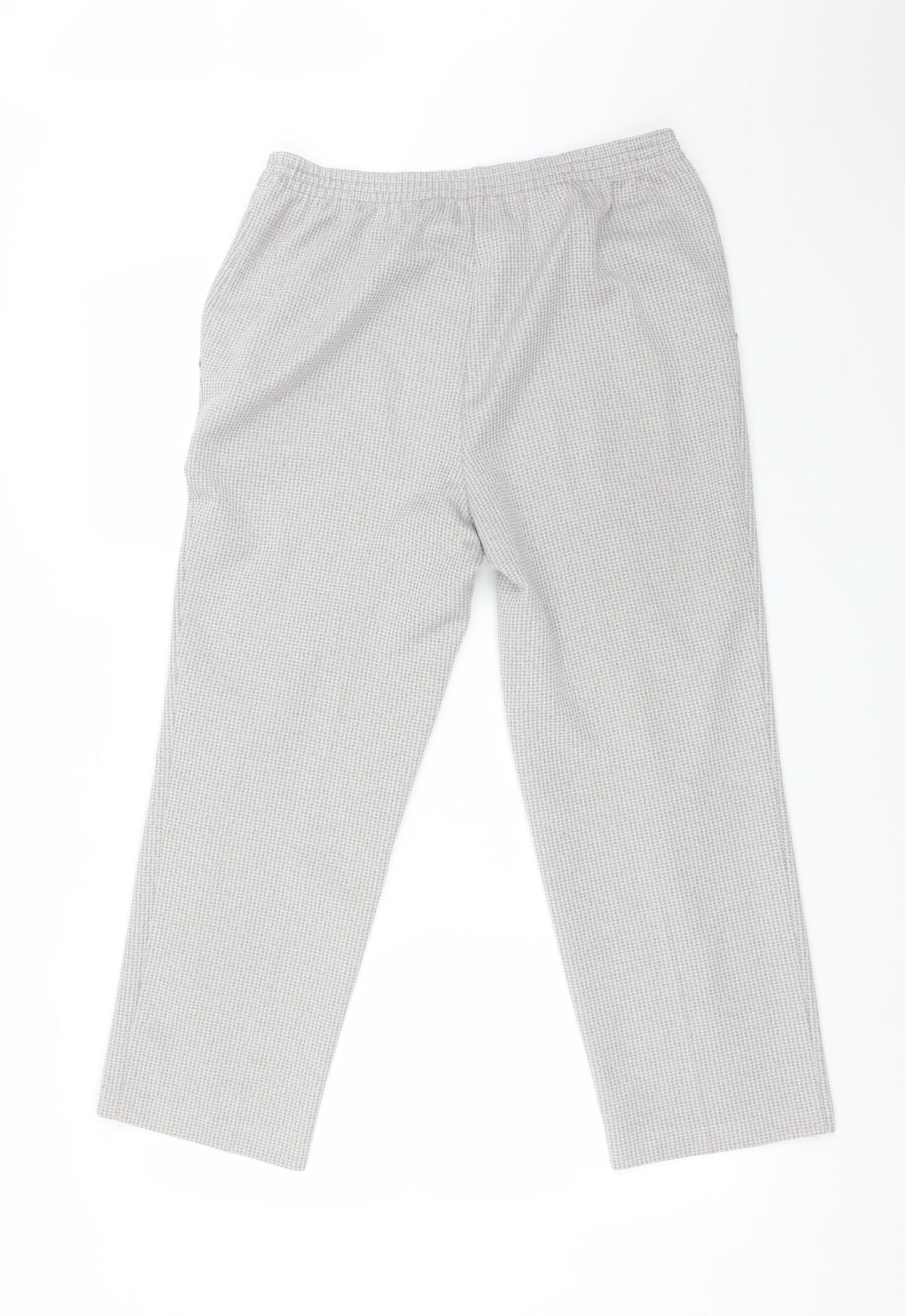 M&S Womens Multicoloured Houndstooth  Trousers  Size 14 L24 in