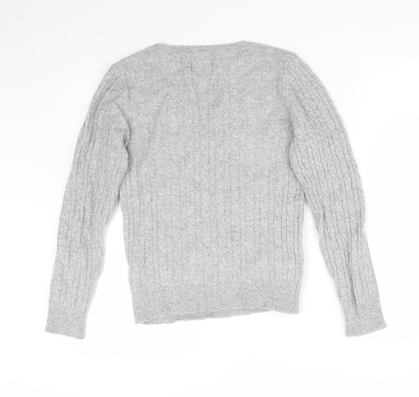 Jack Wills Womens Grey Striped  Pullover Sweatshirt Size 10