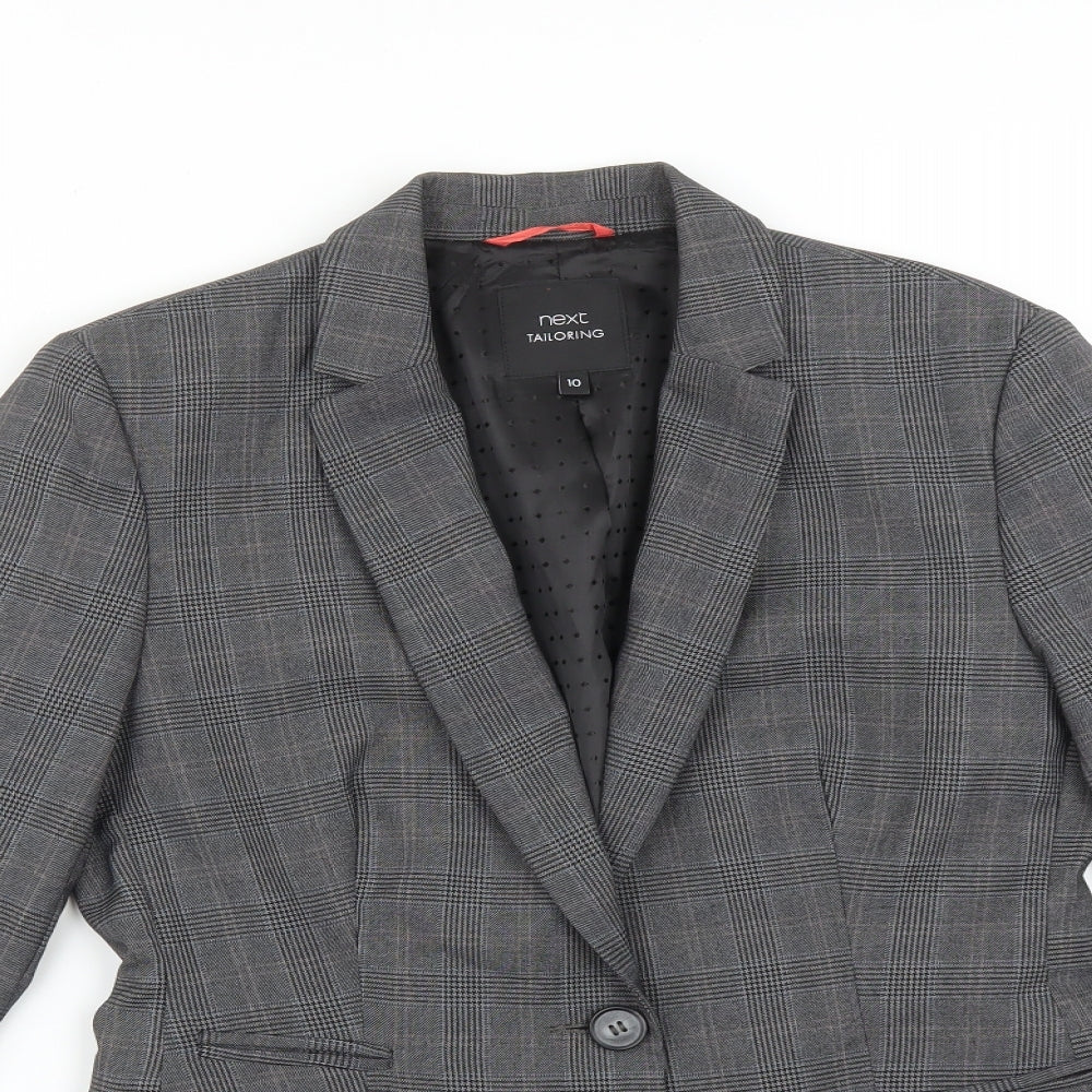 NEXT Womens Grey Check  Jacket Suit Jacket Size 10