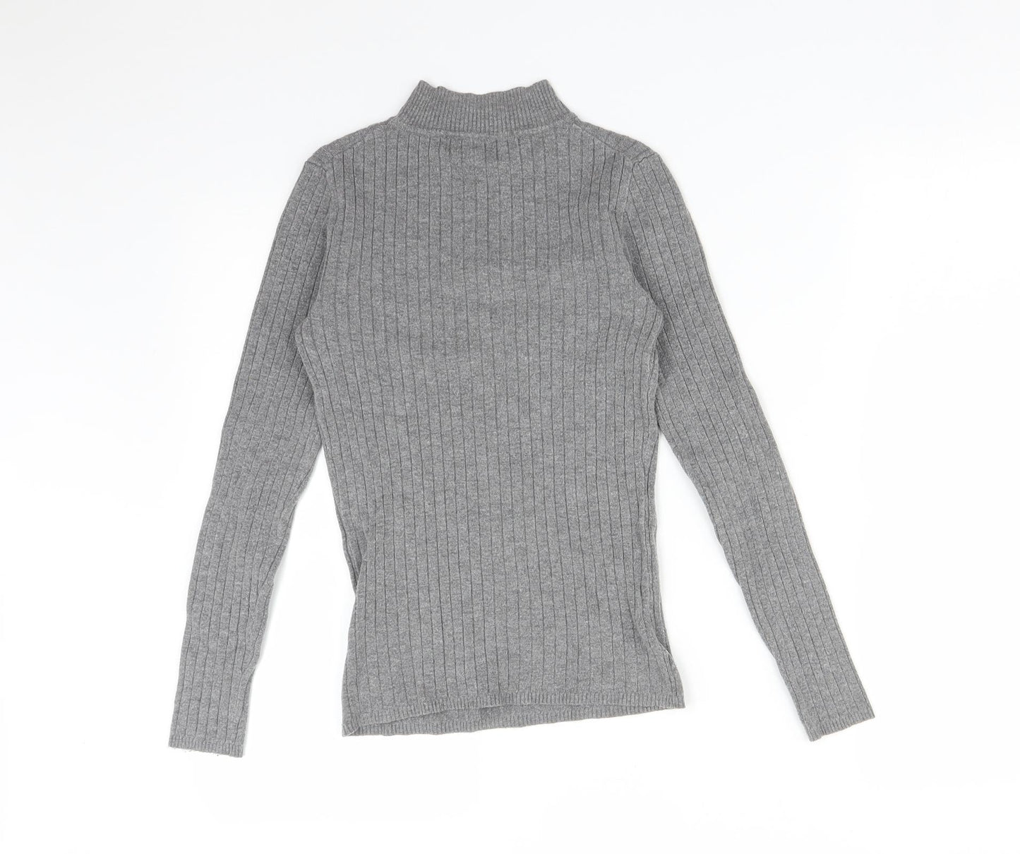 Primark Womens Grey Striped  Basic T-Shirt Size S