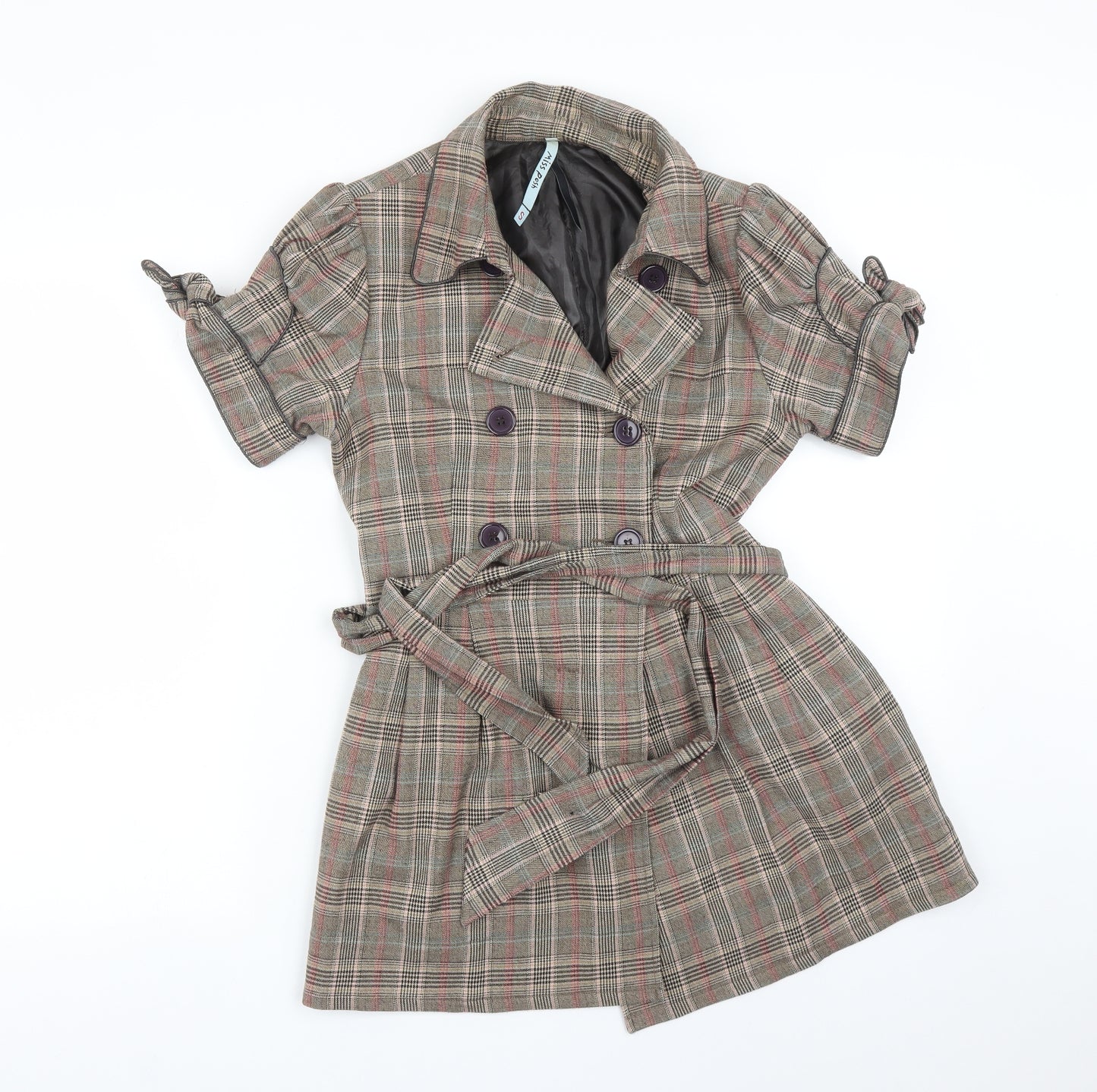 Miss Posh Womens Multicoloured Check  Jacket  Size S