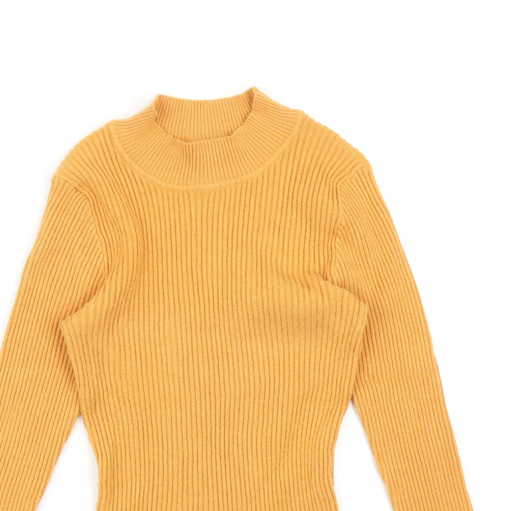 Primark Womens Yellow Striped  Basic T-Shirt Size S