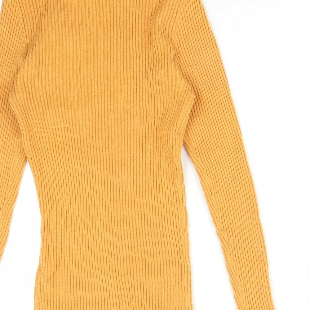 Primark Womens Yellow Striped  Basic T-Shirt Size S