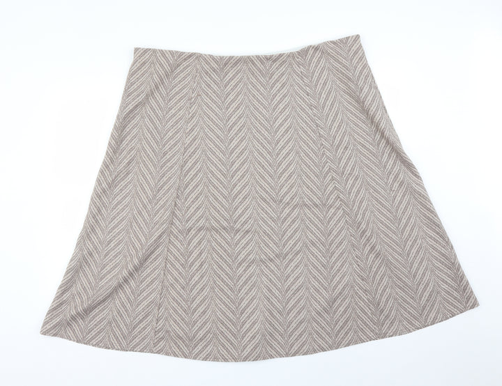 BM Womens Multicoloured Striped  A-Line Skirt Size 24