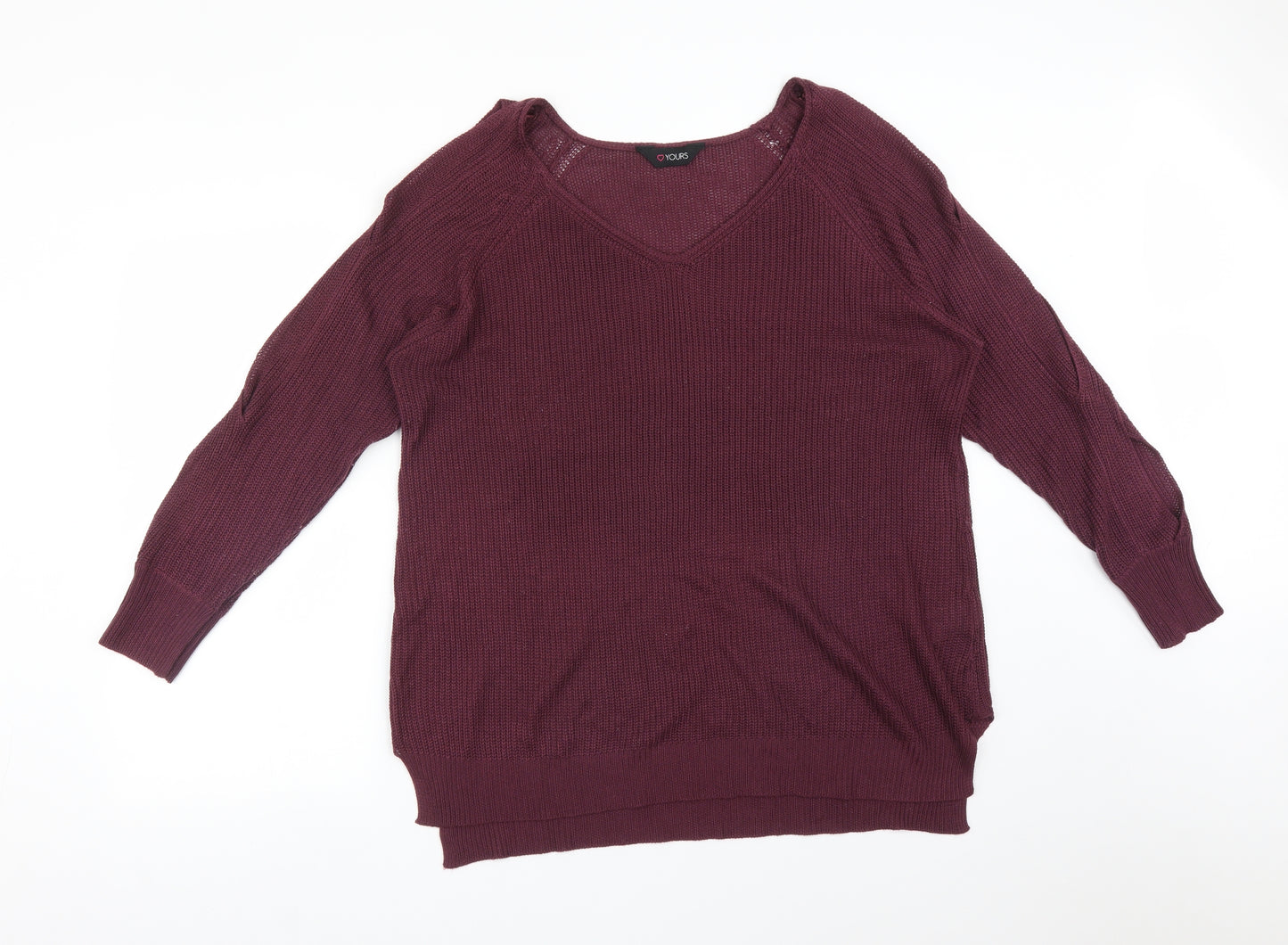 Yours Womens Purple   Basic T-Shirt Size 20