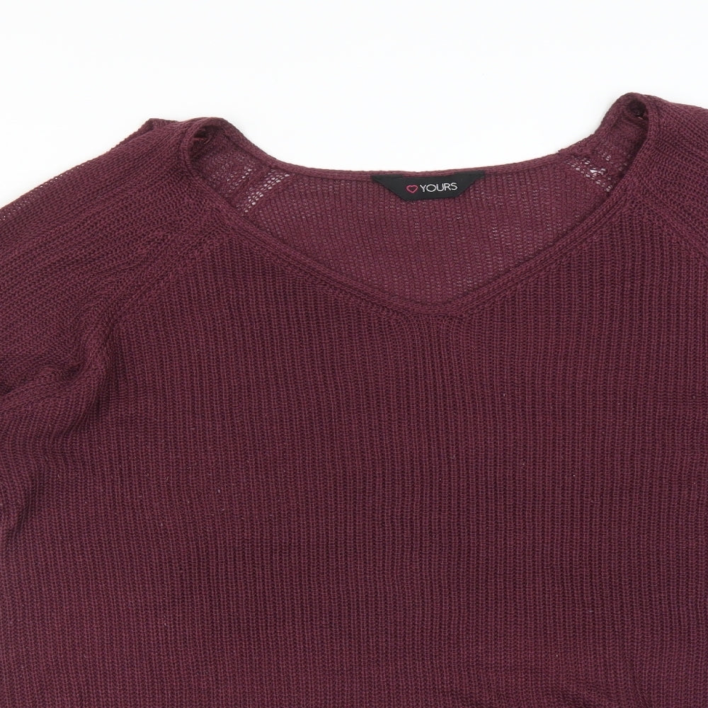 Yours Womens Purple   Basic T-Shirt Size 20