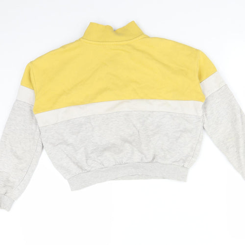 H&M Girls Multicoloured Colourblock  Pullover Sweatshirt Size 11-12 Years  - MAKE NEW MEMORIES